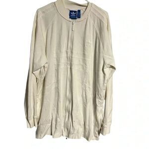 Men’s adidas white zip up sweatshirt jacket  track basketball size 2x